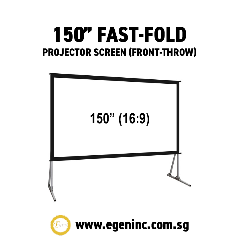 150" Fast-Fold Projector Screen (Front-Throw)