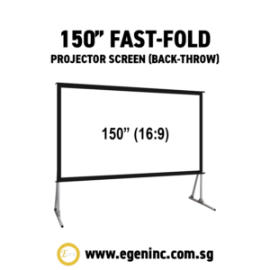 150" Fast-Fold Projector Screen (Back-Throw)