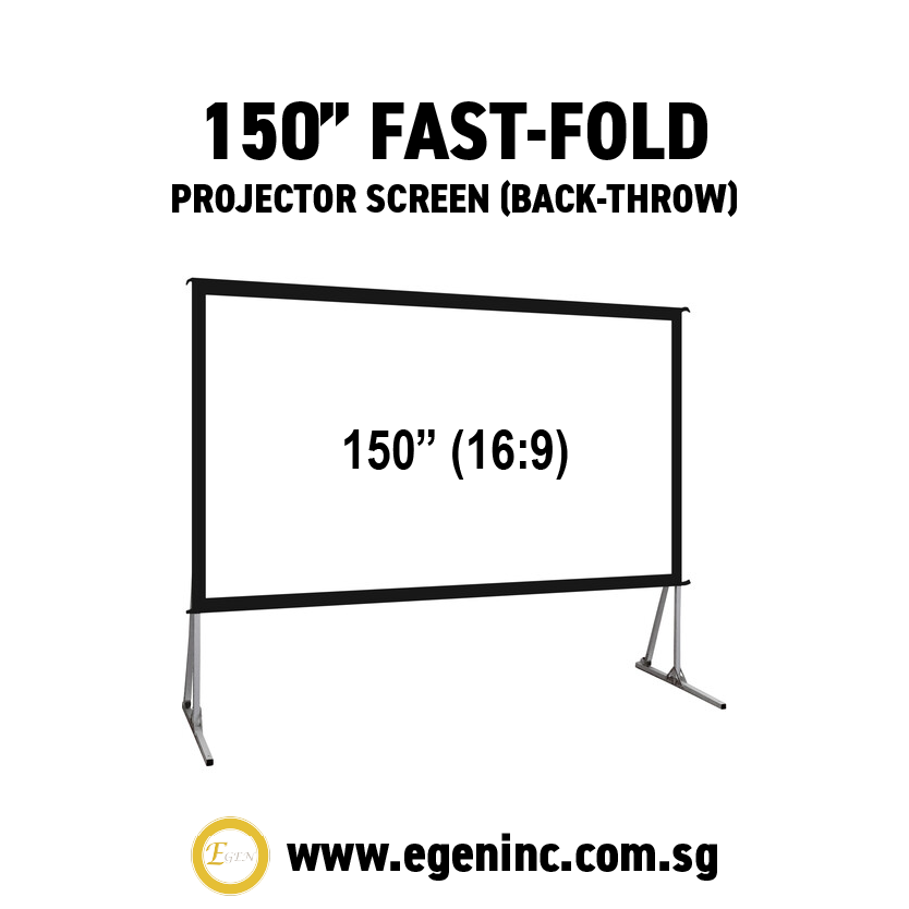 150" Fast-Fold Projector Screen (Back-Throw)