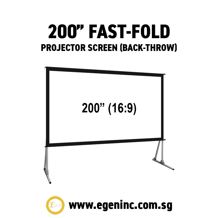 200" Fast-Fold Projector Screen (Back-Throw)